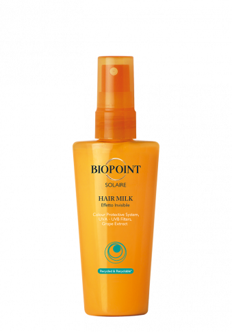BIOPOINT HAIR MILK - Preshampoo & Protezione dalla texture ultra leggera, protegge dal sole e cloro senza ungere capelli colorati e naturali