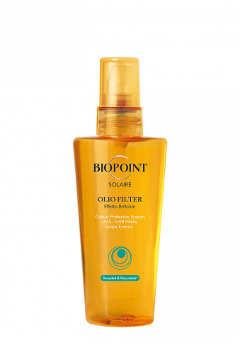 OLIO FILTER - Un olio ricco che protegge i capelli e rivitalizza il colore, nutrendoli e idratandoli con un effetto liscio e lucente