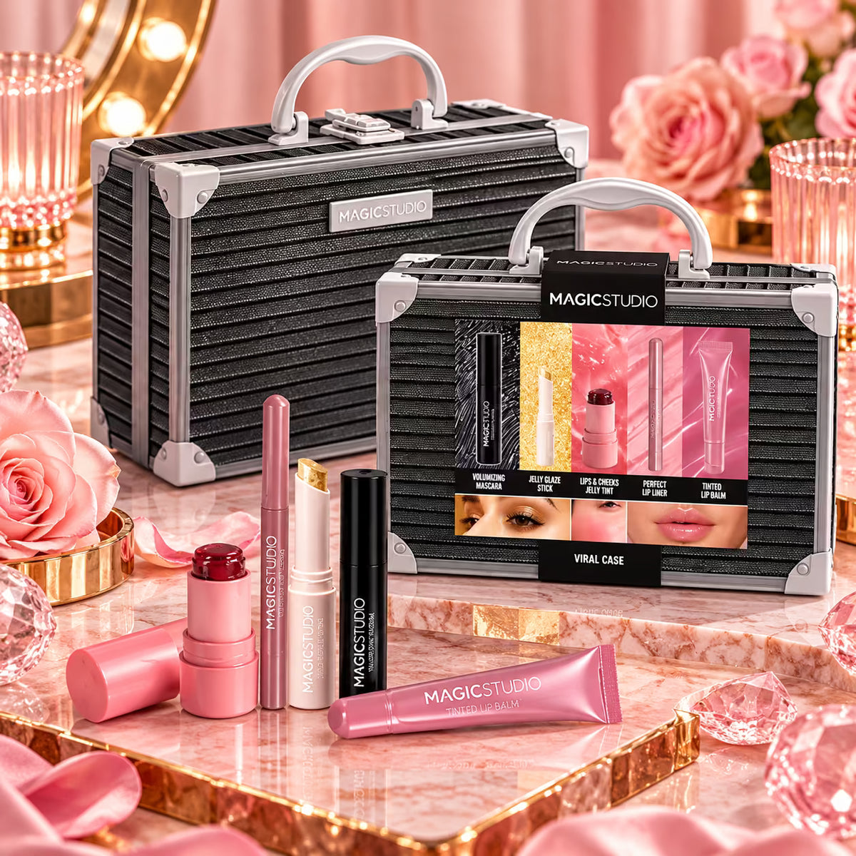 MAGIC STUDIO ICONIC VIRAL CASE - Cofanetto Make-Up Viso, Labbra e Occhi