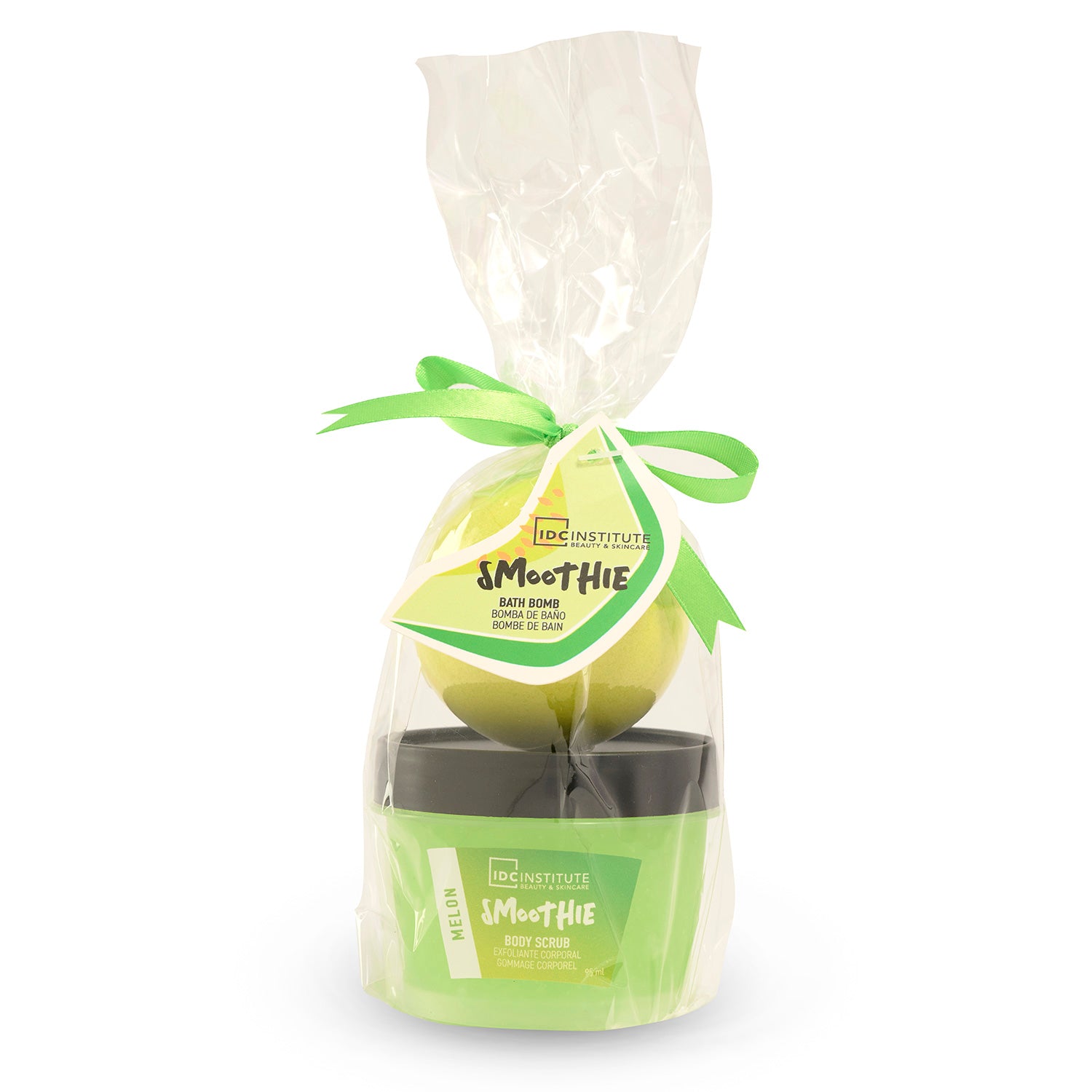 IDC - CONFEZIONE ESFOLIANTE SMOOTHIE MELONE - Scrub corpo e bomba da bagno