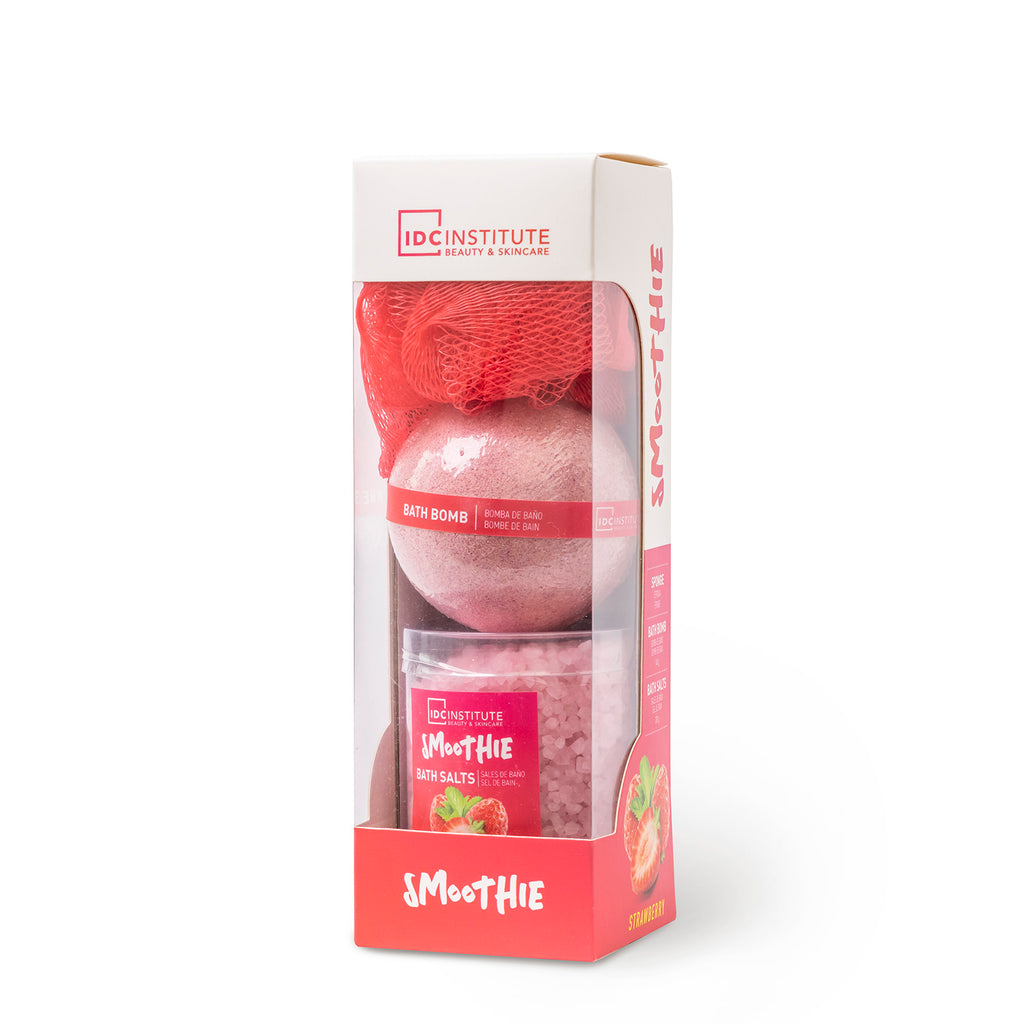 IDC RELAX BAGNO | SMOOTHIE FRAGOLA - Bomba, sali e spugna da bagno