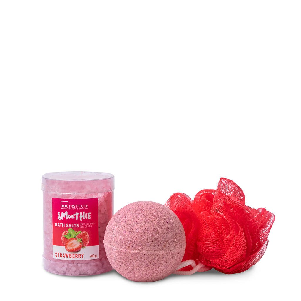 IDC RELAX BAGNO | SMOOTHIE FRAGOLA - Bomba, sali e spugna da bagno