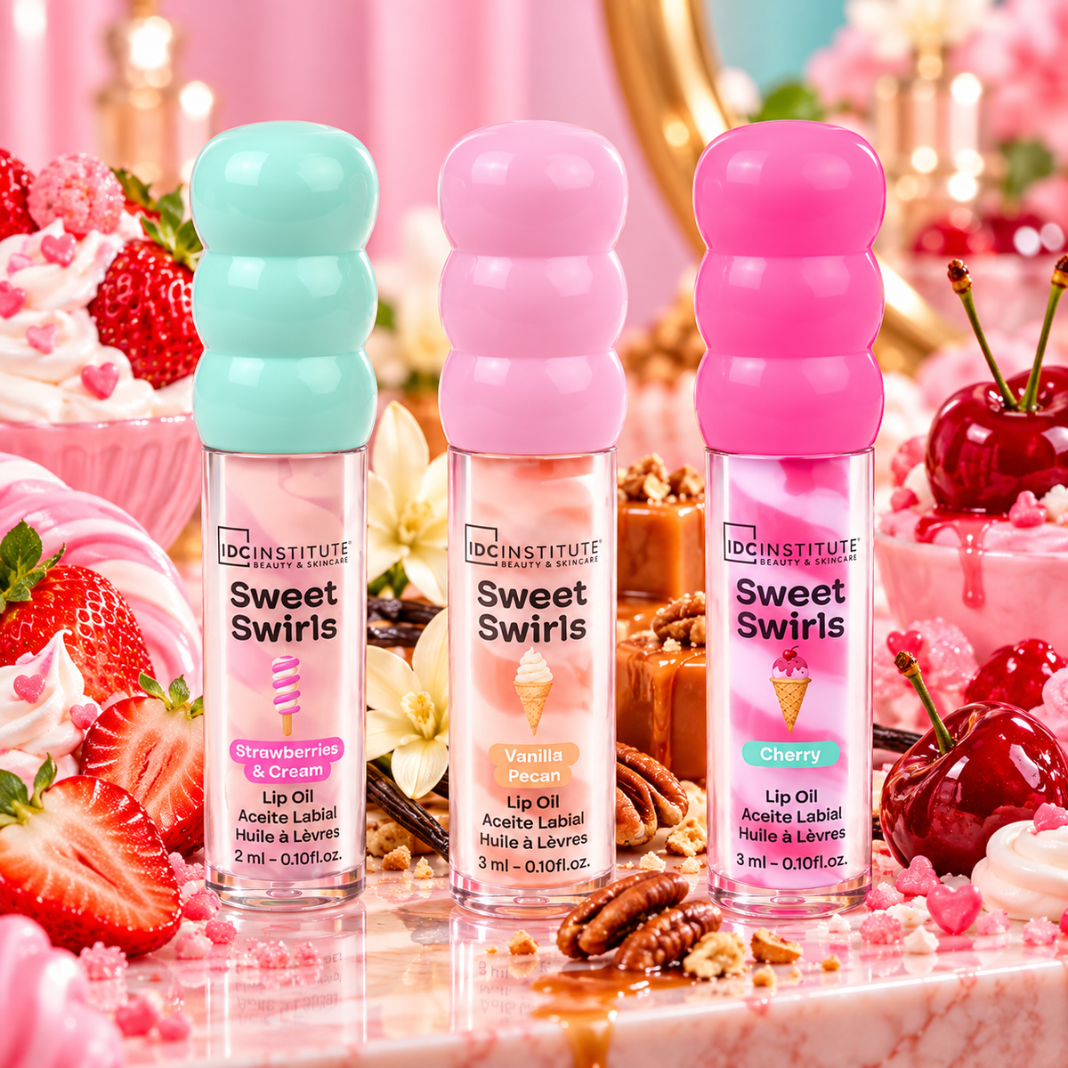 IDC INSTITUTE  SWEET SWIRLS LIP OIL 3ml