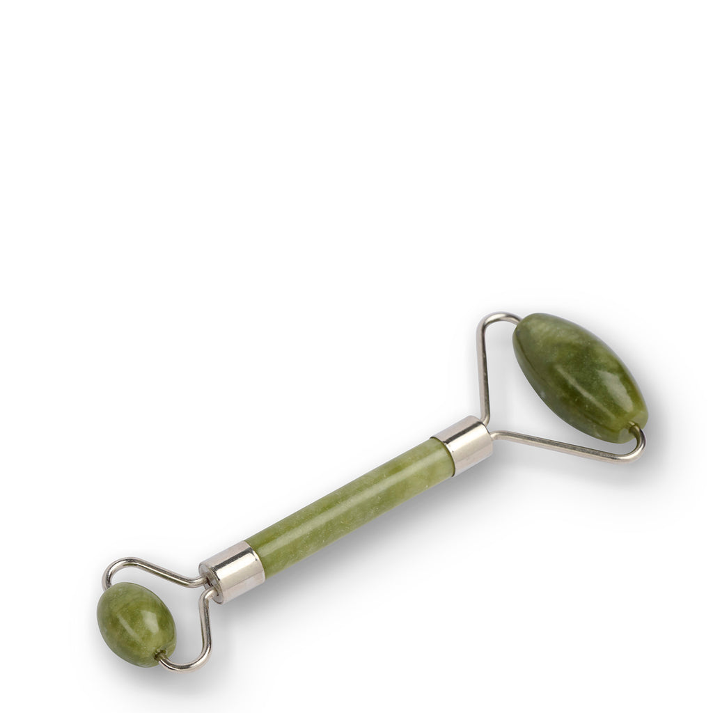 DOPPIO RULLO IN PIETRA NATURALE DI GIADA - Massaggiatore viso per rivitalizzare la pelle