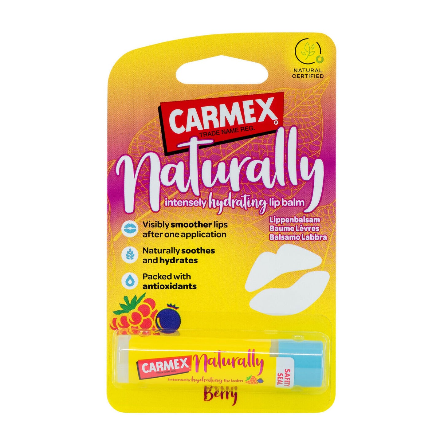 CARMEX NATURALLY FRUTTI ROSSI - Balsamo labbra in stick