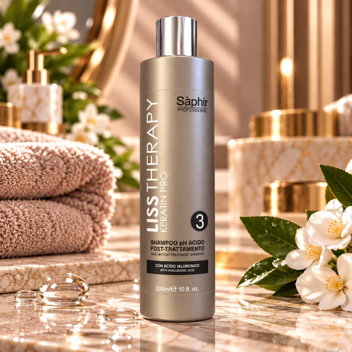 SÁPHIR PROFESSIONAL LISS THERAPHY KERATIN PRO SHAMPOO PH ACIDO POST-TRATTAMENTO STEP 3 300/1000ml