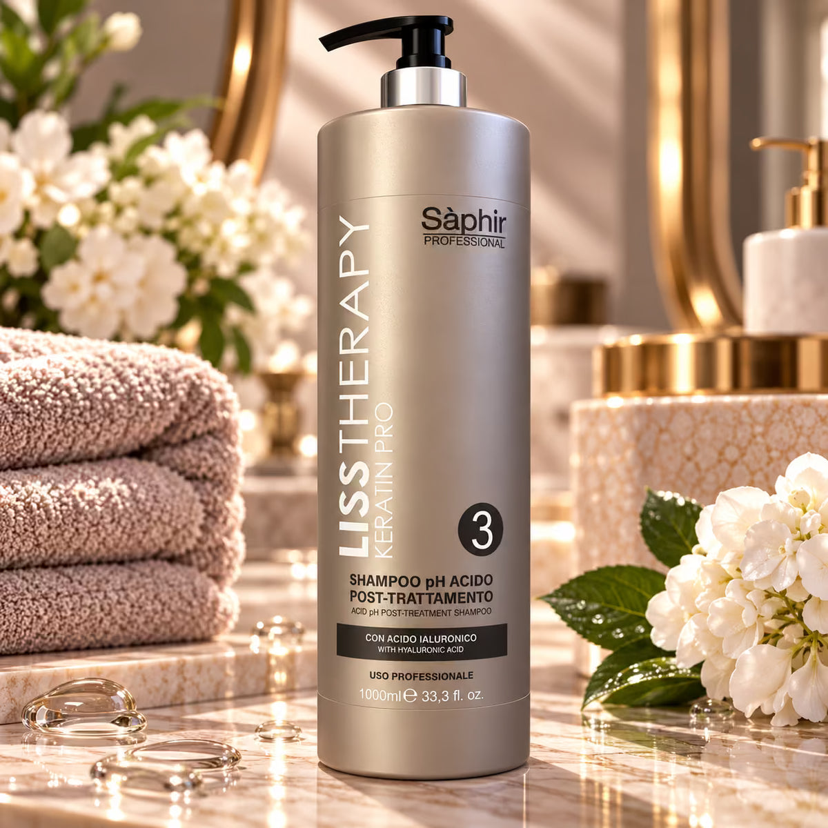 SÁPHIR PROFESSIONAL LISS THERAPHY KERATIN PRO SHAMPOO PH ACIDO POST-TRATTAMENTO STEP 3 300/1000ml
