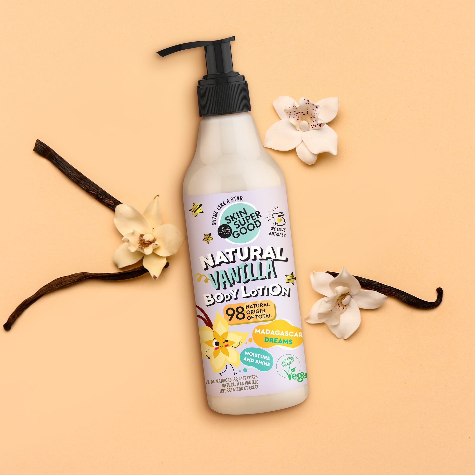 LOZIONE CORPO NATURALE VANIGLIA | MADAGASCAR DREAMS -  Idratazione & Lucentezza