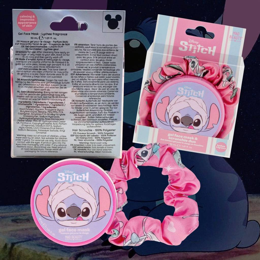 DISNEY STITCH BEAUTY - Duo Maschera Viso Gel & Scrunchie