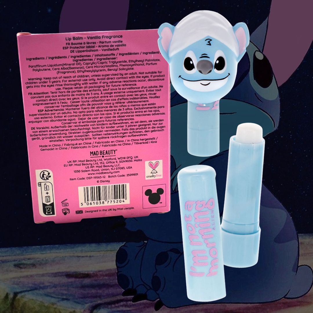 DISNEY STITCH LIP BALM - Balsamo Labbra Idratante Vaniglia