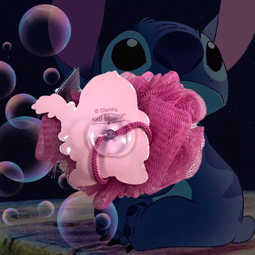 DISNEY STITCH BATH - Spugna da Bagno in Rete con Ventosa