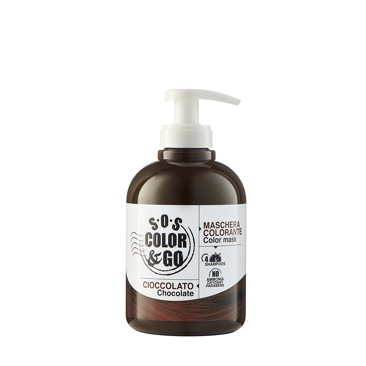ALAMA SOS COLOR & GO - Maschera colorata condizionante Cioccolato