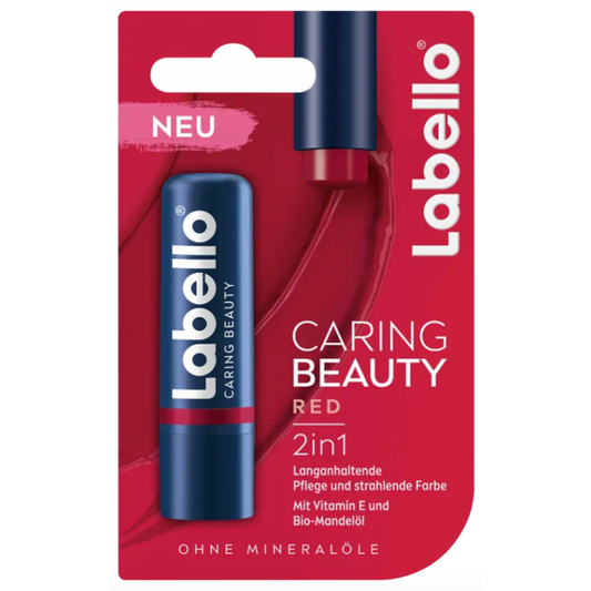 CARING BEAUTY - Balsamo labbra Red 2 in 1